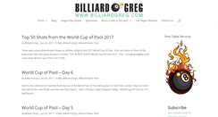 Desktop Screenshot of billiardgreg.com